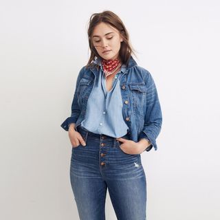 Madewell + 10” High-Rise Skinny Jeans: Drop-Hem Edition