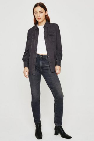Ag Jeans + Mari High-Rise Straight Leg