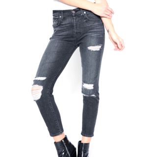 7 for All Mankind + High Waist Josephina With Destroy