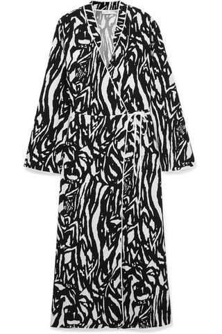 Rixo + Cindy Zebra-Print Crepe Wrap Dress