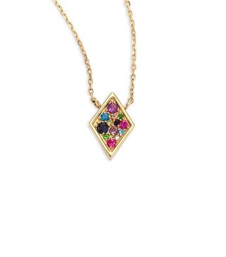 Anzie + Lifesaver Cleo Rainbow Sapphire Pendant Necklace