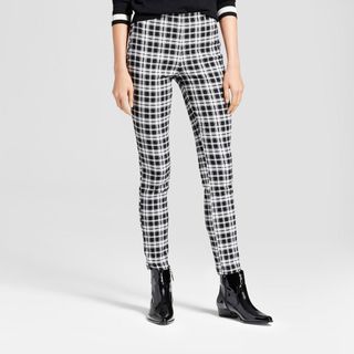 Who What Wear + Skinny Plaid Crop Pants