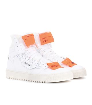 Off-White + Leather Sneakers