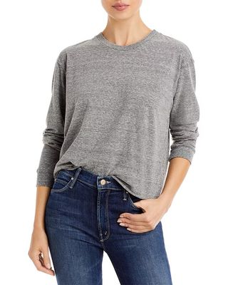 Mother + The Long Sleeve Slouchy Cut Off Tee