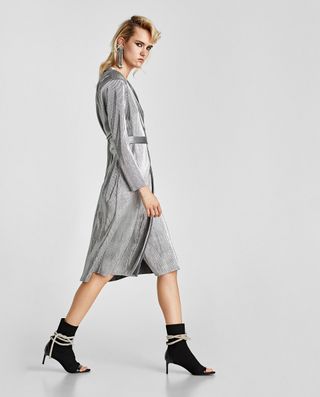 Zara + Pleated Dress