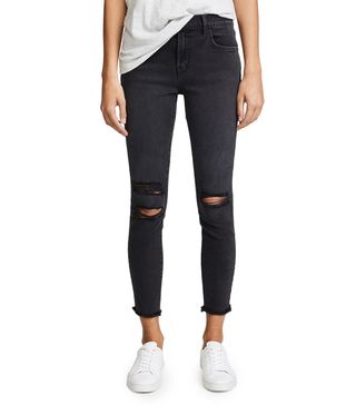 J Brand + Photo Ready Cropped Mid Rise Skinny Jeans