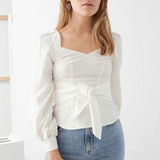 & Other Stories + Tie Waist Blouse