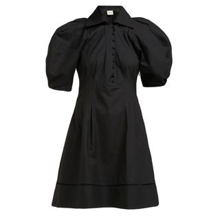 Khaite + Carline Puff-Sleeve Cotton Mini Dress