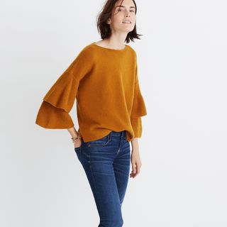 Madewell + Tier-Sleeve Pullover Sweater