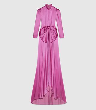 Gucci + Long Sleeve Silk Gown