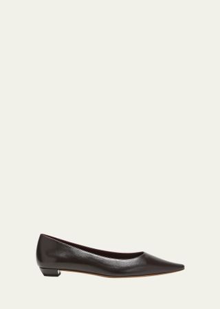 The Row + Claudette Leather Ballerina Flats