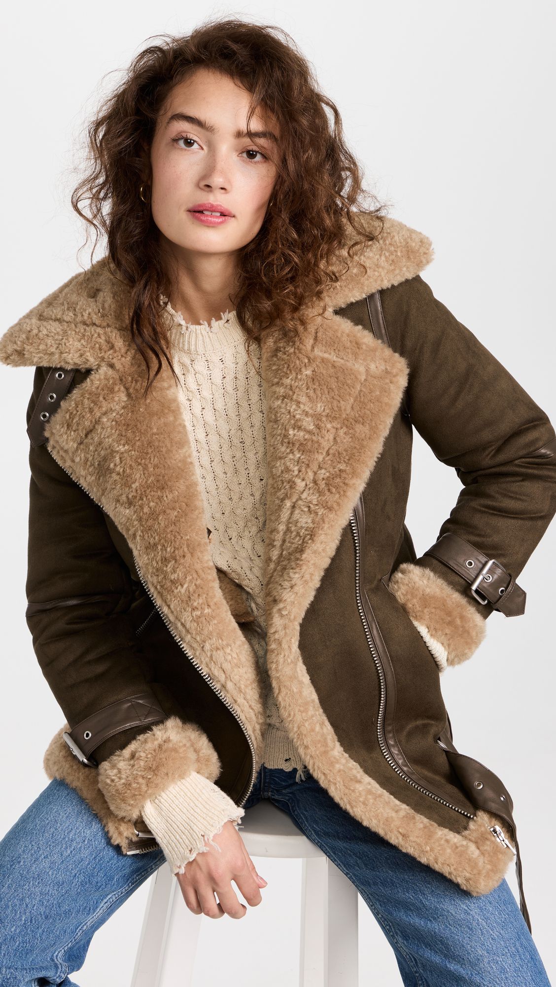 22 Shearling-Jacket Outfits That Feel So Fresh | Who What Wear