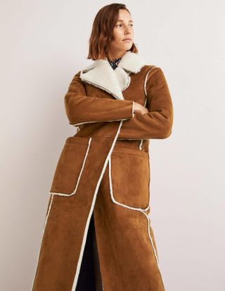 Boden + Reversible Faux Shearling Coat