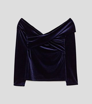 Zara + Velvet Top With Exposed Shoulders