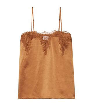 Cami NYC + Sweetheart Lace-Trimmed Silk-Charmeuse Camisole