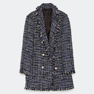 Zara + Long Tweed Jacket