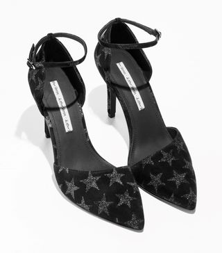 & Other Stories + Glitter Suede Star Pumps