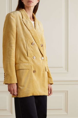 Isabel Marant + Haneva Double-Breasted Corduroy Blazer