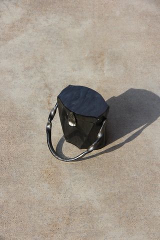 Michaela Co + Twisted Lucite Handbag