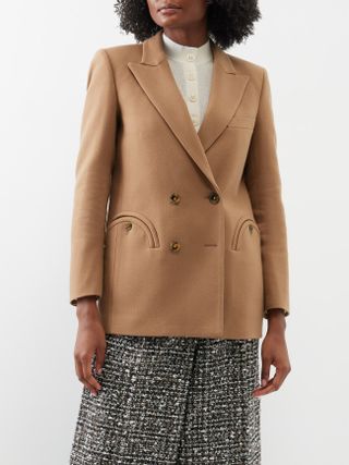 Blazé Milano + Cholita Double-Breasted Wool-Blend Blazer