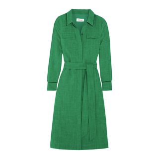 Cefinn + Belted Voile Shirt Dress