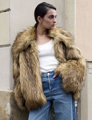 Pixie Market + Phoebe Faux Fur Coat
