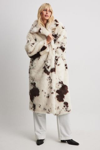Na-Kd + Faux Fur Printed Coat