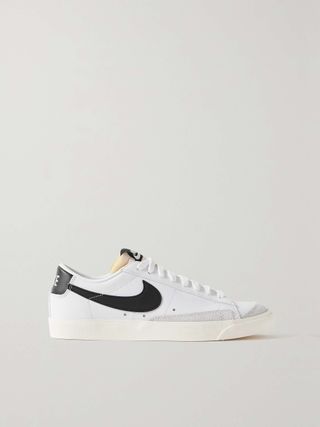 Nike + Blazer Low '77 SE Suede-Trimmed Leather Sneakers