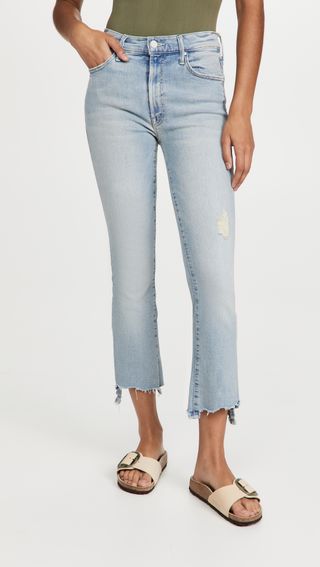 Mother + The Insider Crop Step Chew Jeans