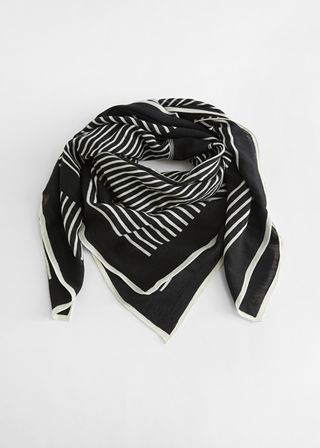 & Other Stories + Striped Light Wool Scarf