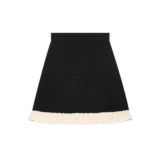Gucci + Silk Wool A-Line Skirt