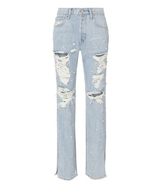 Jonathan Simkhai + Pearl Studded Boyfriend Jeans