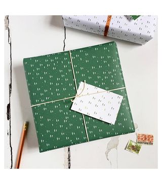 Tiny Trees + Green Wrapping Paper Set