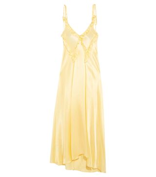 Attico + Marisa Ruffled Silk-Satin Maxi Dress