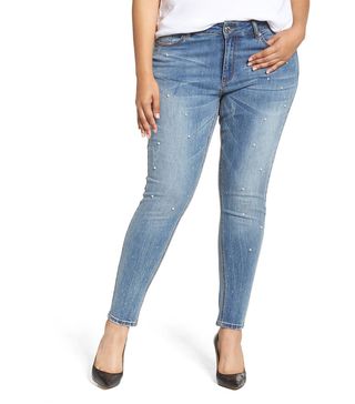Seven7 + Embellished Skinny Jeans