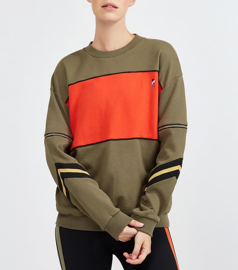 Damen Oversize Hoodie - Gestreifter Pullover Mit Rundhals Für Casual Looks