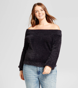 Who What Wear + Soft Slouchy Off-the-Shoulder Sweater