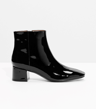 & Other Stories + Patent Leather Ankle Boots