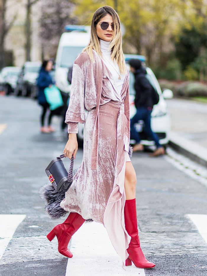 It Girl–Approved Velvet-Dress Outfits for Holiday Parties | Who What Wear