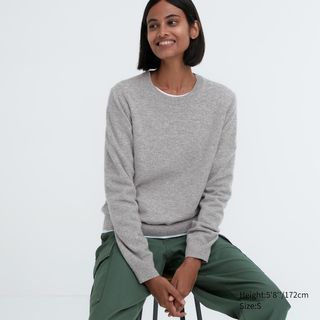 Uniqlo + Cashmere Crew Neck Long-Sleeve Sweater