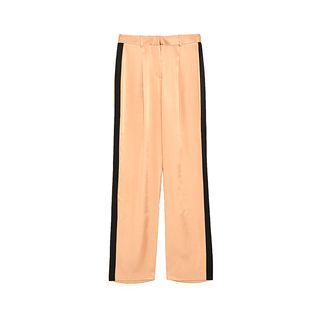 Zara + Satin Trousers with Side Stripe