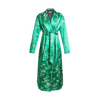 Attico + Giacca Oriental Satin-Jacquard Kimono Dress