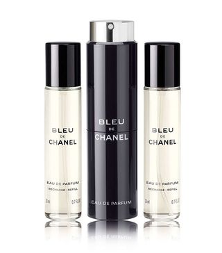 Chanel + Bleu de Chanel Eau de Parfum Pour Homme Refillable Travel Spray Set