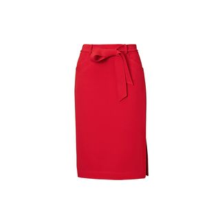 Banana Republic + Belted Pencil Skirt With Side Slit