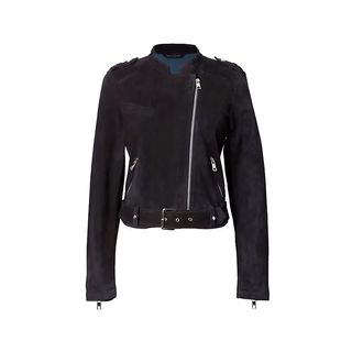 Banana Republic + Life in Motion Stretch-Suede Moto Jacket
