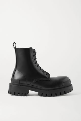 Balenciaga + Strike Matte-Leather Ankle Boots