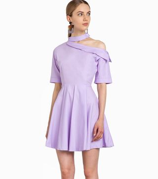 Pixie Market + Kiko Light Purple Choker Dress