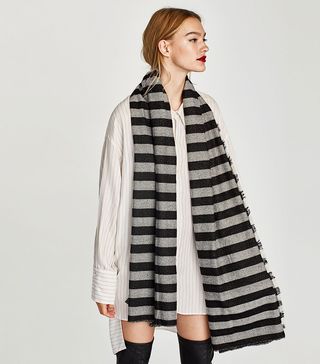 Zara + Shimmery Striped Scarf