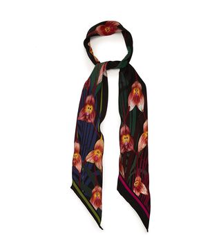 Rockins + Monkey Orchid-Print Super-Skinny Scarf