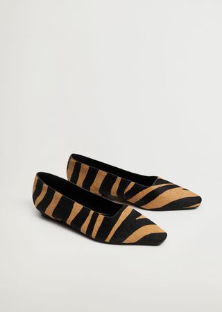 Mango + Animal Print Leather Shoes